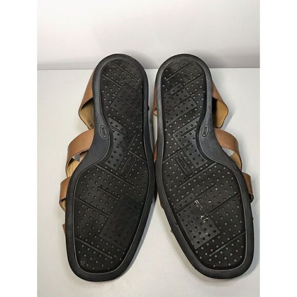 Mezlan Collins Brown Leather Adjustable Buckle Fisherman Sandals Shoes Men 10 US - Picture 9 of 11